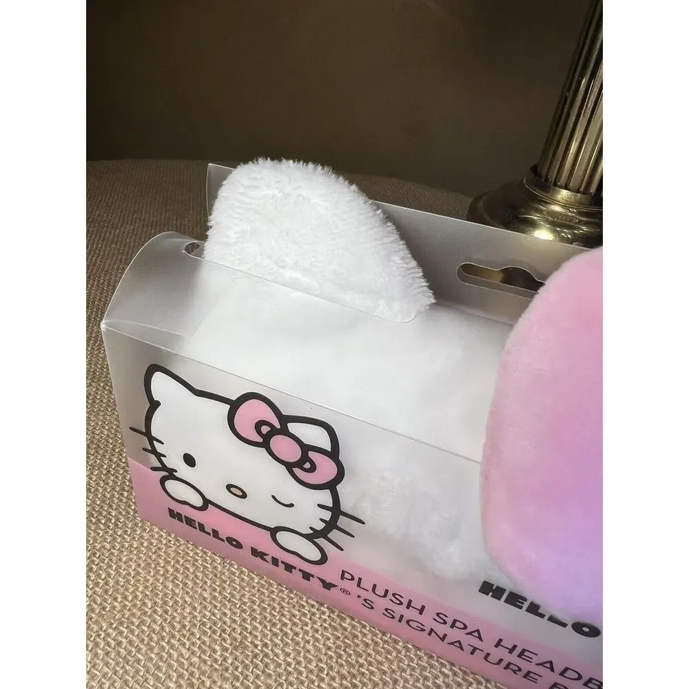 HELLO KITTY White Kitty Ears with Pink Bow Headband-NWT
